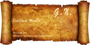 Galba Noé névjegykártya